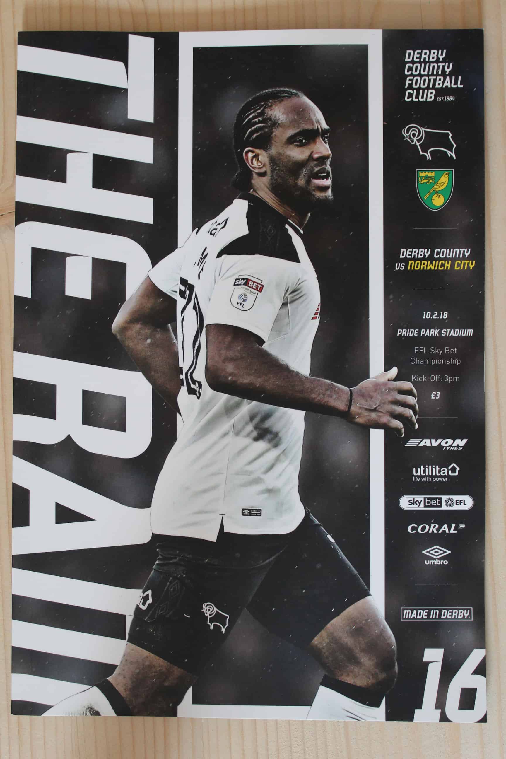 Derby County FC v Norwich City FC